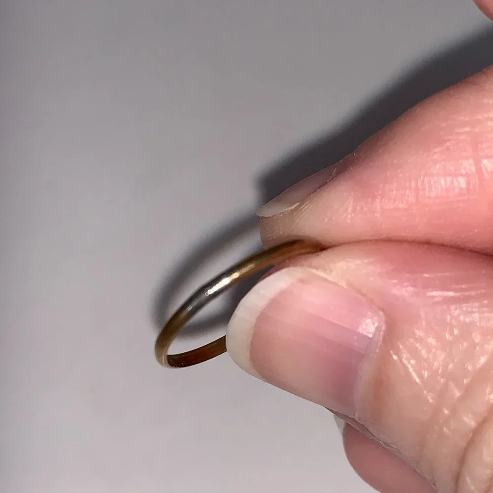 1.3mm Gold Filled Plain Band Ring, Size 3 1/4